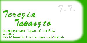 terezia tapaszto business card