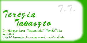 terezia tapaszto business card